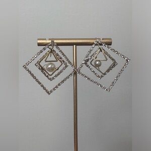Rosantica Crystal and Pearl Drop Earrings
